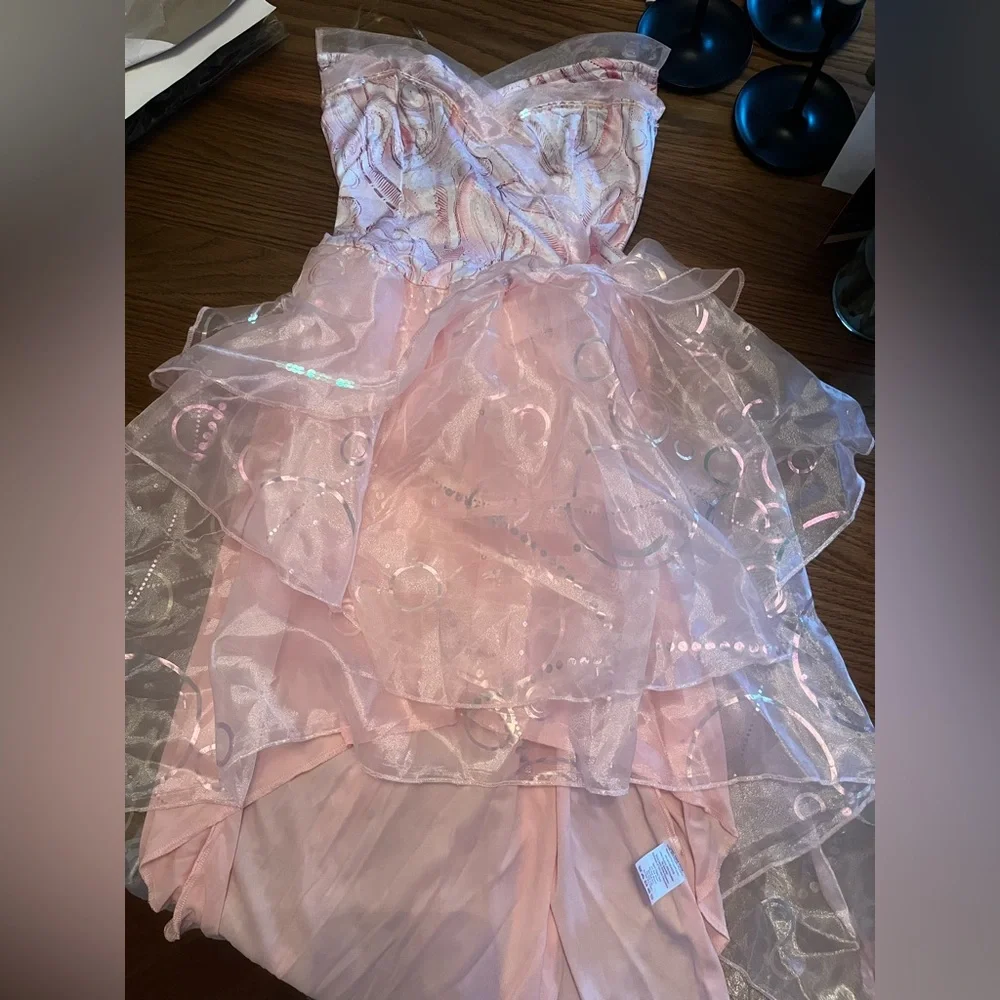 Glinda Pink Fairy Costume Dress with Crown & Wand